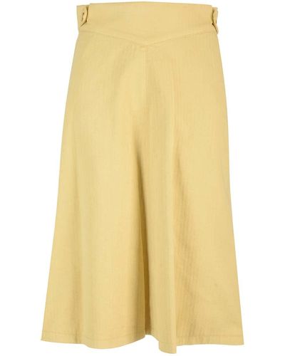 Etro Cotton Midi Skirt - Yellow