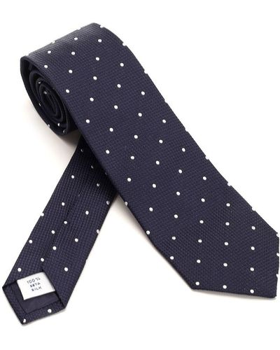 Tagliatore Blue Tie With Polka Dots