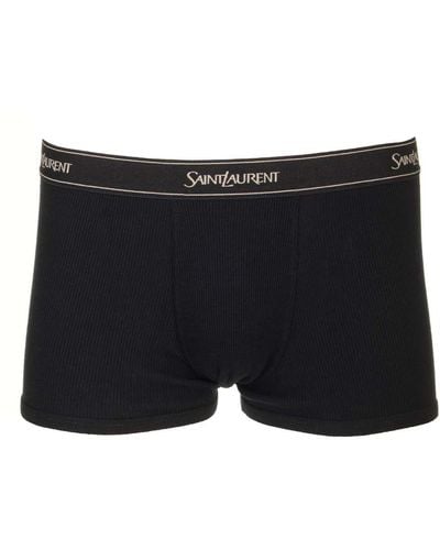 Saint Laurent Jersey Boxer Shorts - Black