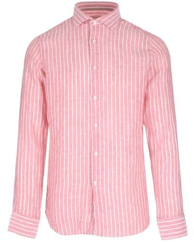 Al Duca d'Aosta Striped Linen Shirt - Pink
