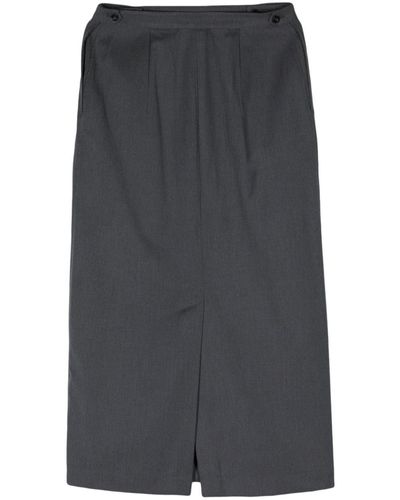 Remain Straight Midi Skirt - Grey