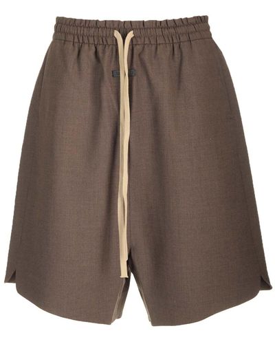 Fear Of God Wool Canvas Relaxed Short - Brown