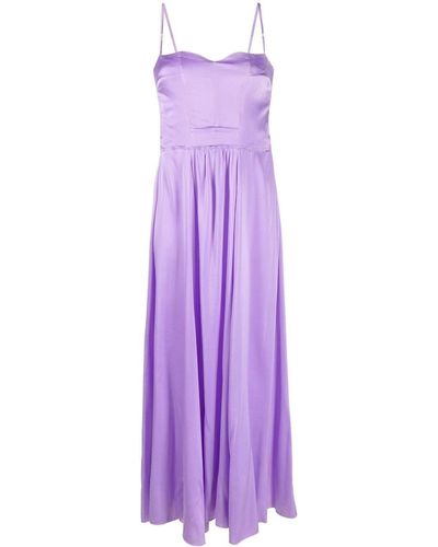 Forte Forte A-line Silk-blend Dress - Purple