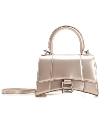 Balenciaga "hourglass Xs" Handbag - Natural