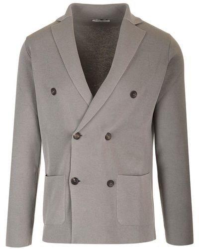 Al Duca d'Aosta Cotton Knit Blazer - Gray
