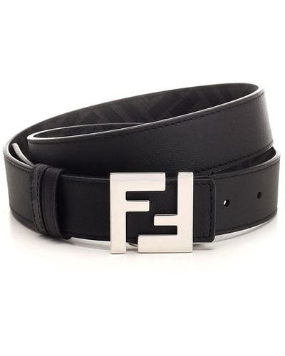 Fendi Reversible Ff Belt - Black