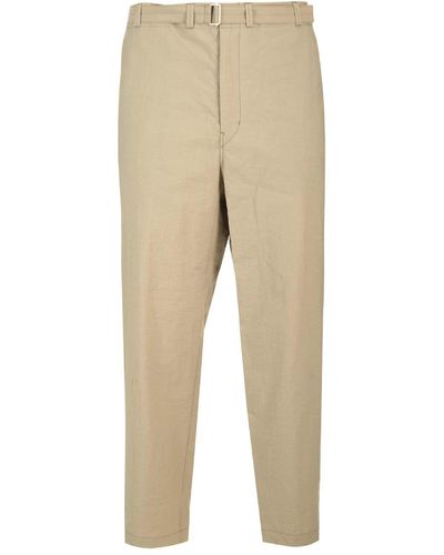 Lemaire Carrot Pants With Belt - Natural