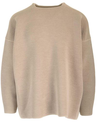Fear Of God Straight Collar Wool Sweate - Natural