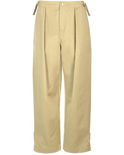 Burberry Cotton Satin Pants - Yellow