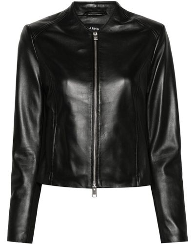 Arma "stevie" Leather Jacket - Black