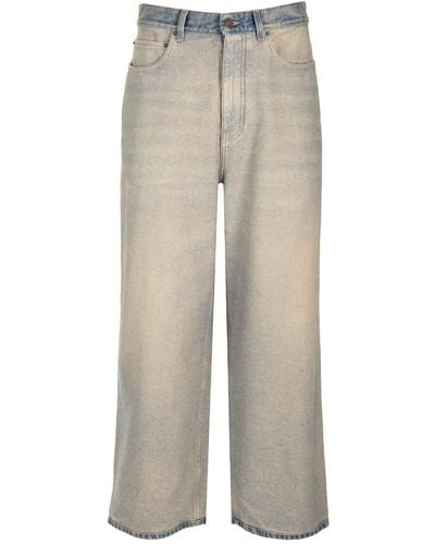 Balenciaga Regular & Straight Leg Pants - Gray