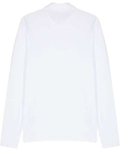 James Perse White Long-sleeved Polo Shirt