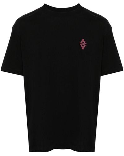 Marcelo Burlon T-shirt With Graffiti Cross - Black
