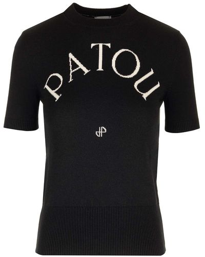 Patou Black Sweater With Logo