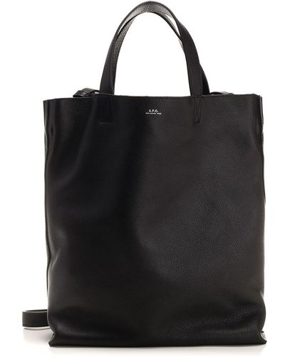 A.P.C. Medium "maiko" Shopping Bag - Black