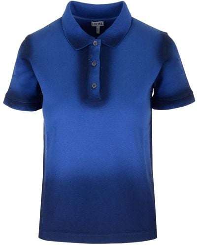 Loewe Shaded Greige Polo Shirt - Blue