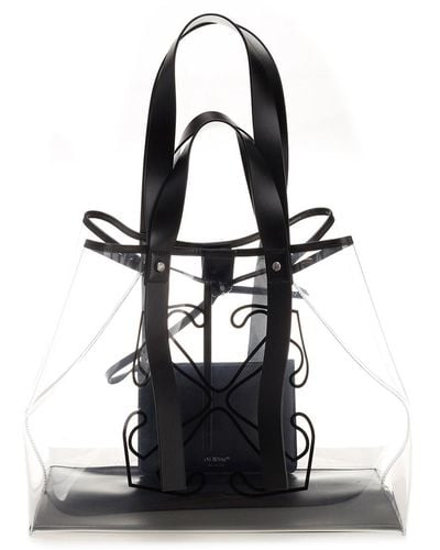 Off-White c/o Virgil Abloh Large Day Off Tote In Transparent Pvc - Black
