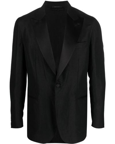 Brioni Single-breasted Wool Blazer - Black