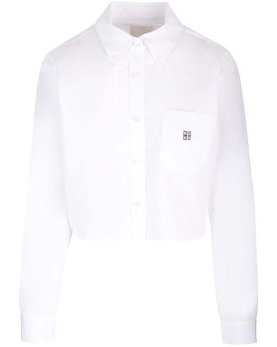 Givenchy 4g Cropped Shirt - White