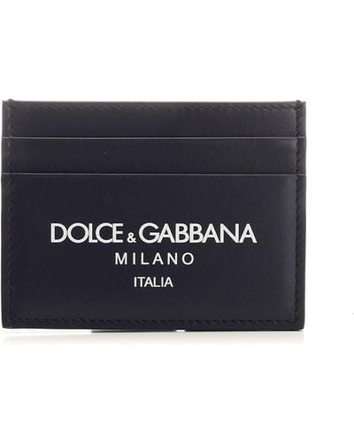 Dolce & Gabbana Calfskin Card Case - Blue