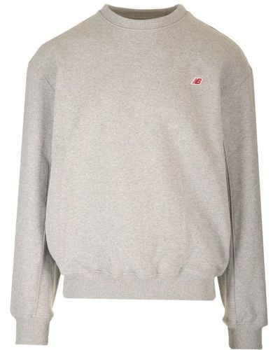New Balance "made In Usa" Long-sleeved Core T-shirt - Gray