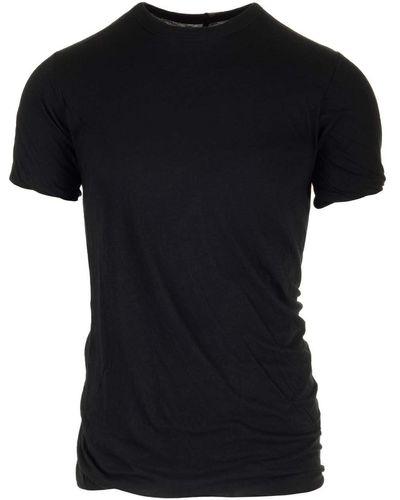 Rick Owens Black T-shirt With Double Fabric