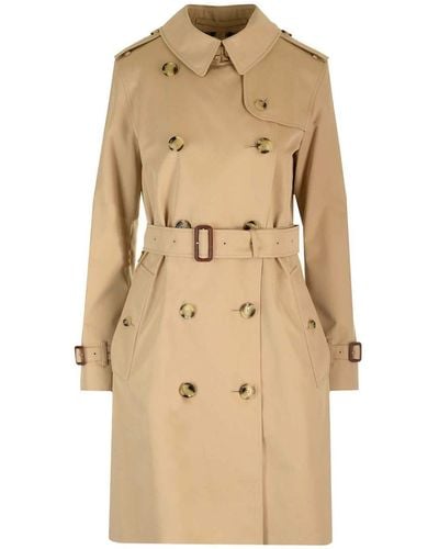 Burberry "chelsea" Classic Trench Coat - Natural