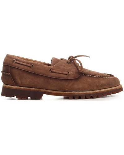 Corvari Suede Boat Shoes - Brown