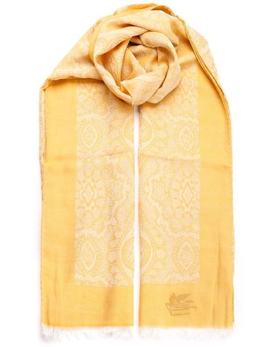 Etro Viscose And Modal Scarf - Yellow
