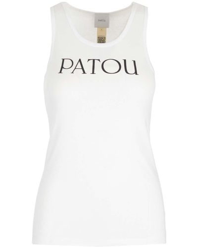 Patou White Tank Top With Logo