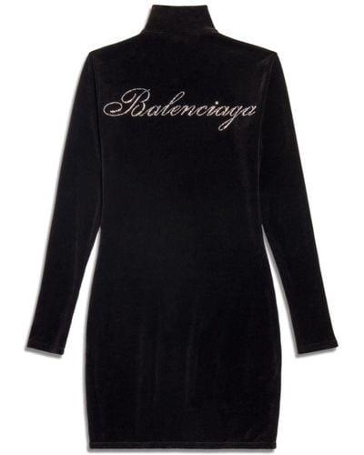 Balenciaga Turtleneck Dress - Black