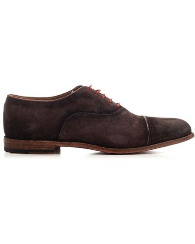 Corvari Derby Shoe In Suede - Brown