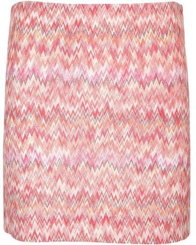 Missoni Viscose Knit Mini Skirt - Pink