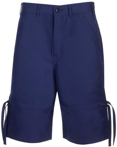 Comme des Garçons Twill Bermuda Shorts - Blue