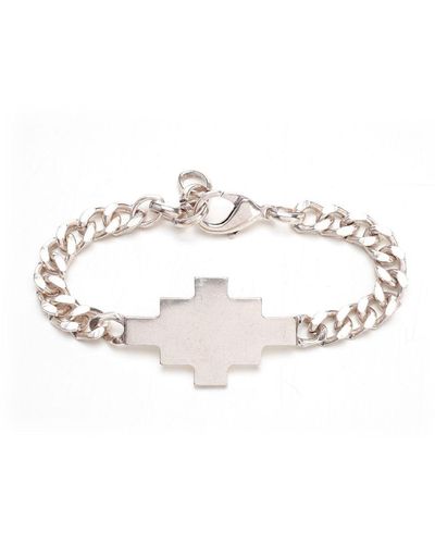 Marcelo Burlon Silver Chain Bracelet - White