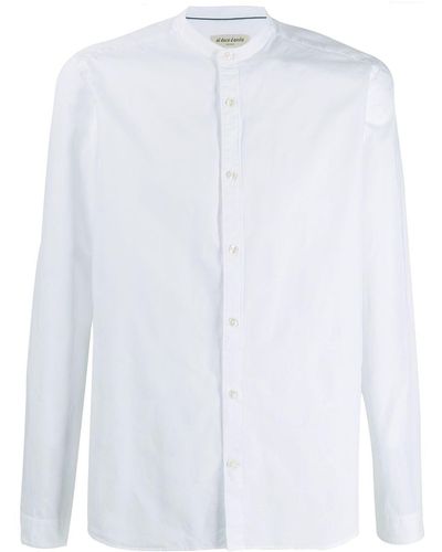 Al Duca d'Aosta Mandarin Collar Shirt - White