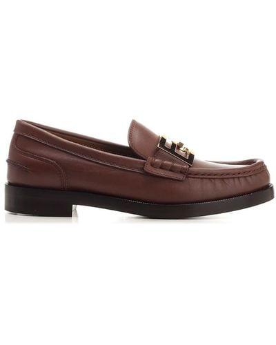 Fendi Brown Leather Loafer