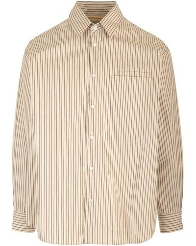 Lemaire Stick Shirt With Double Pocket - Natural