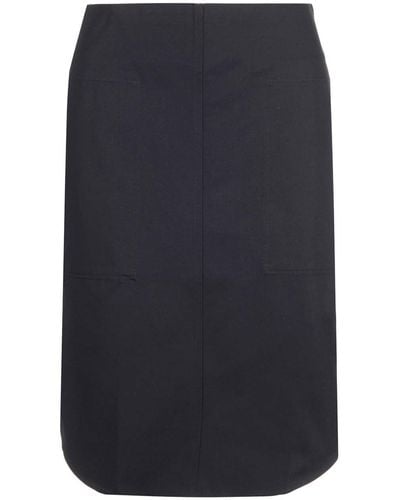 Totême Midi Skirt With Curved Hem - Blue