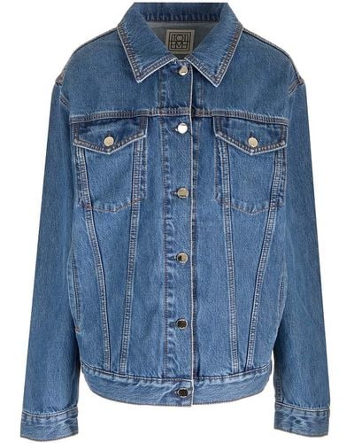 Totême Denim Jacket With Pockets - Blue
