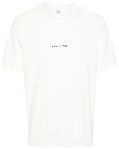 C.P. Company White T-shirt With Logo
