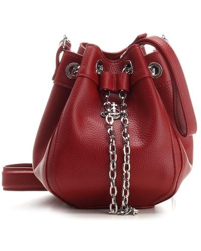 Vivienne Westwood Chrissy Vegan Bucket Bag - Red