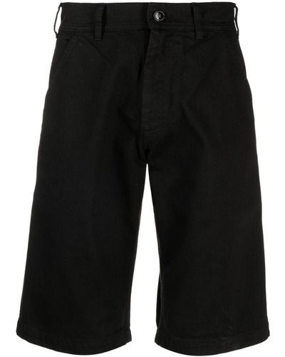 Raf Simons Logo-patch Denim Shorts - Black