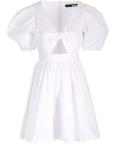 ROTATE BIRGER CHRISTENSEN Puff Sleeves Mini Dress - White