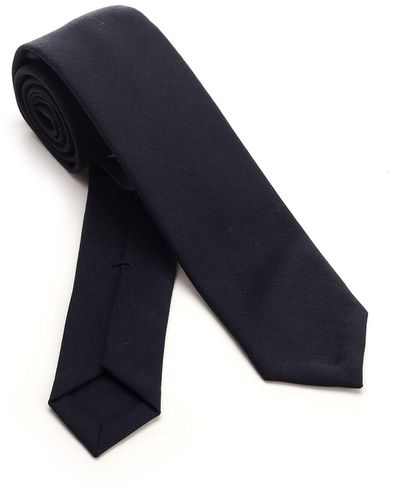 Thom Browne Blue Wool Tie