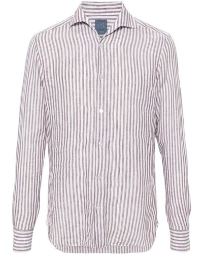 Barba Napoli Striped Linen Shirt - Multicolor