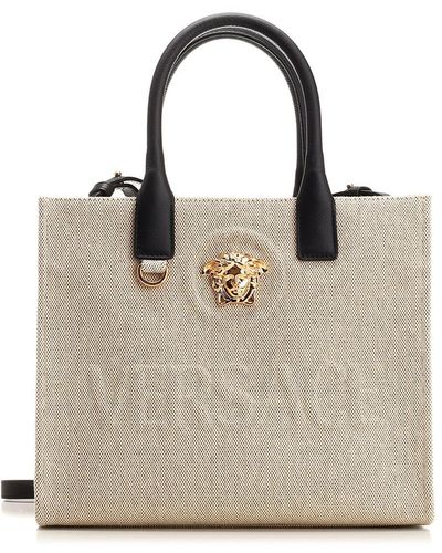 Versace "la Medusa" Small Bag - Natural