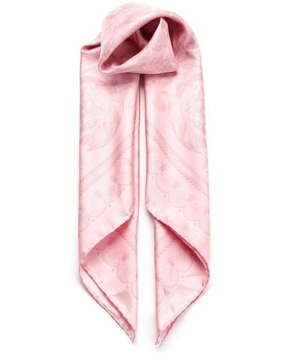 Versace Silk Twill Scarf - Pink