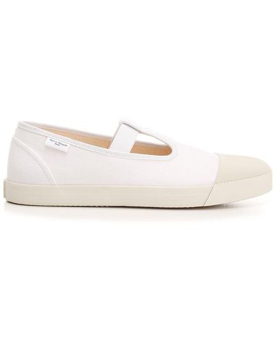 Maison Margiela "on The Deck Tabi Mary Jane" Sneakers - Natural