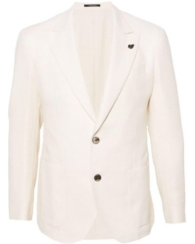 Gabriele Pasini Single-breasted Cotton Jacket - Natural